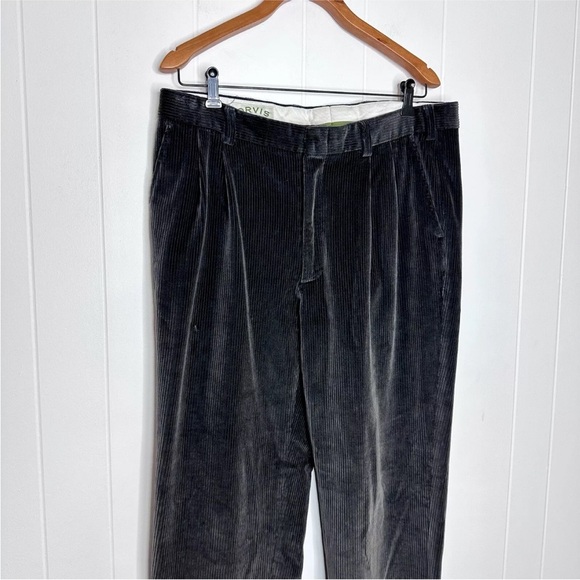 Orvis Gray Pleated Corduroy Pants - Picture 1 of 8